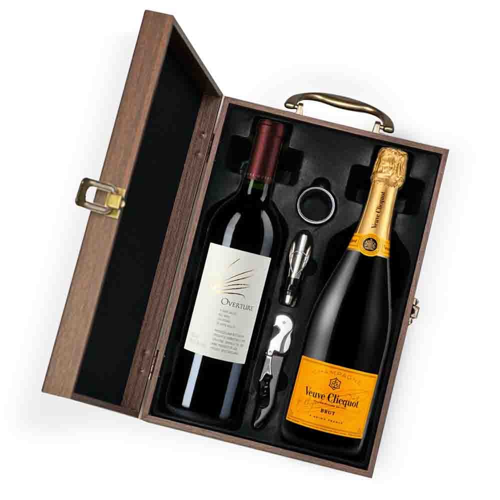 Overture Red Wine & Veuve Clicquot Champagne Gift Set